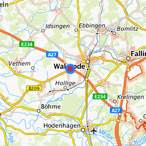 Lage in der gesuchten Region 