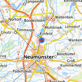 Lage in der gesuchten Region 