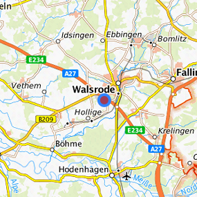 Lage in der gesuchten Region 