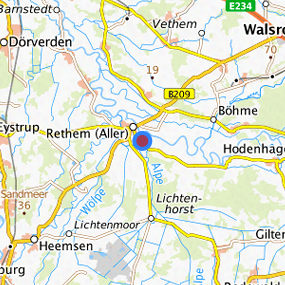 Lage in der gesuchten Region 