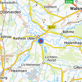 Lage in der gesuchten Region 