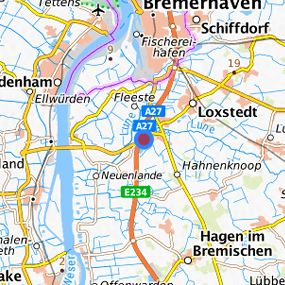 Lage in der gesuchten Region 
