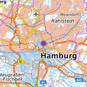 Lage in der gesuchten Region 