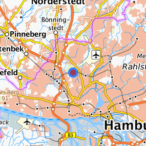 Lage in der gesuchten Region 