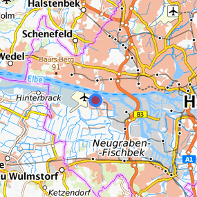 Lage in der gesuchten Region 