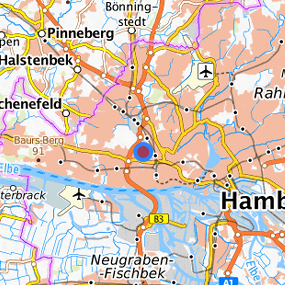 Location in the requested region 