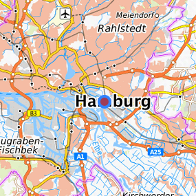 Lage in der gesuchten Region 