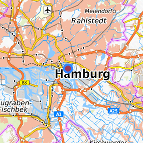 Lage in der gesuchten Region 