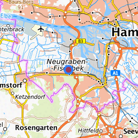 Lage in der gesuchten Region 