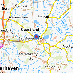 Lage in der gesuchten Region 