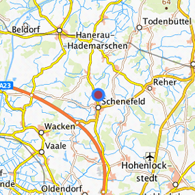 Lage in der gesuchten Region 