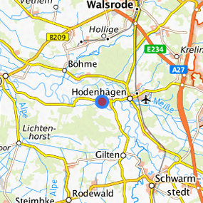 Lage in der gesuchten Region 