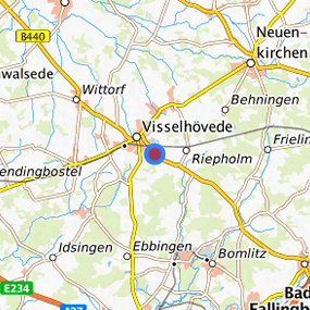 Lage in der gesuchten Region 